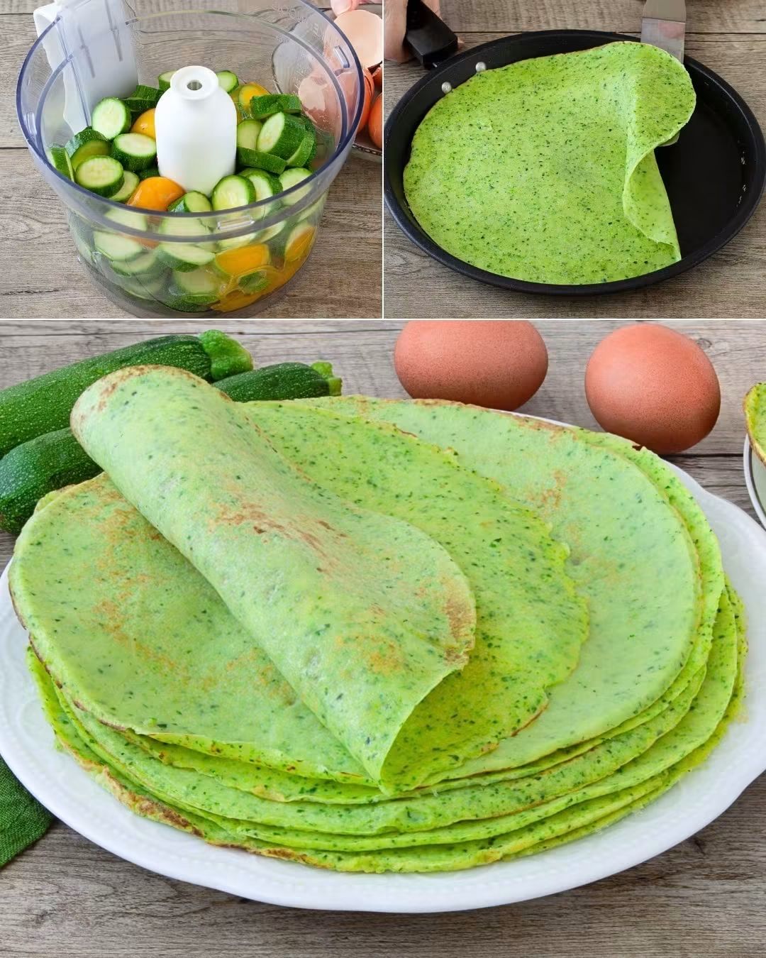 Groene Courgette-Crêpes